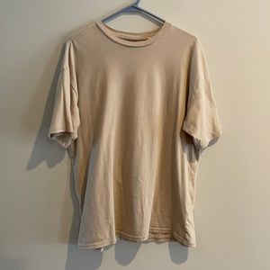 PacSun Basics Oversized Beige Cotton T-Shirt